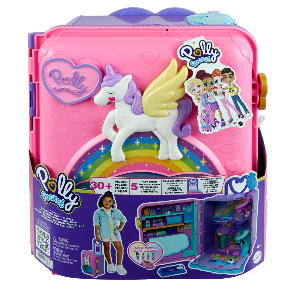 Polly Pocket Lomakeskus Rullaa Pois Leikkisetti Polly Pocket Rullamatkalaukku HKV43