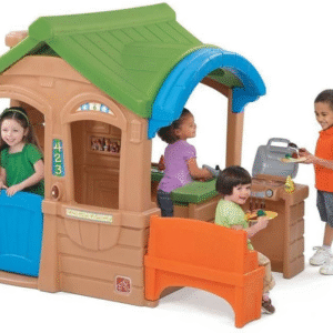 Leikkimökki, grilli ja penkki Step2 Leikkimökki 800100