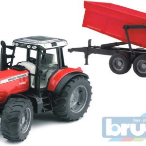 Bruder Massey Ferguson Traktori ja Peräkärry 1:16
