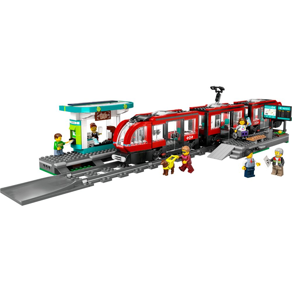Raitiovaunu ja asema LEGO Palikkasarja City 60423