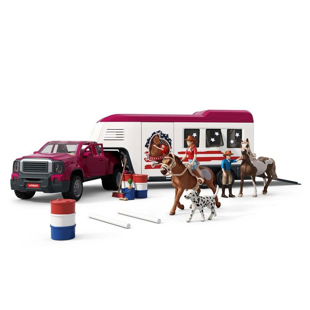 Lakeside-kuorma-auto ja perävaunu Schleich Hevosfiguurit 42705