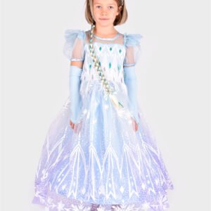 Den Goda Fen Jääprinsessa "Frozen" Mekko Sininen 8-10v 134-140 cm