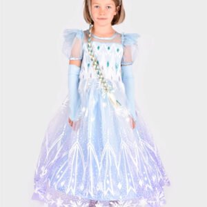 Den Goda Fen Jääprinsessa "Frozen" Mekko Sininen 2-4v 98-104 cm