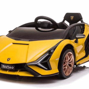 Lamborghini Sian kumipyörillä 12V Sähköauto lapsille 002354