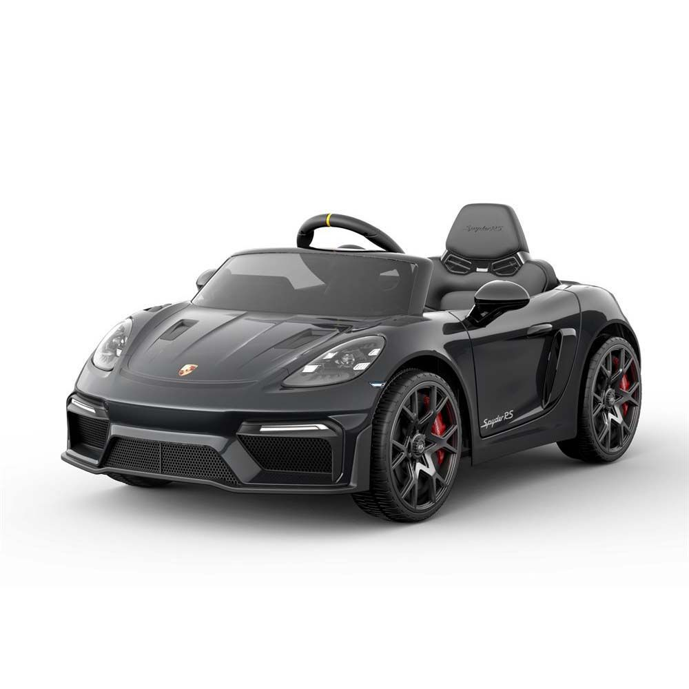Sähköauto Porsche Spyder 718 RS Musta 12V Sähköauto lapsille 5164