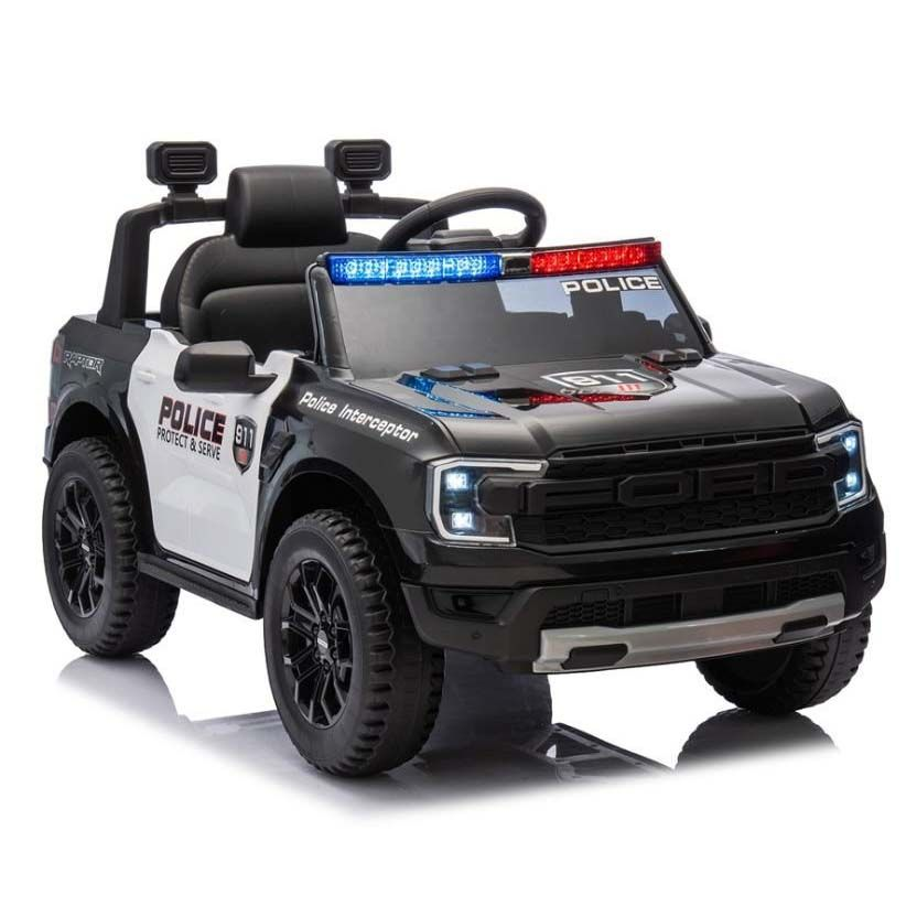 Ford Ranger Wildtrack 707 Poliisi 12V Azeno Sähköauto lapsille 005331