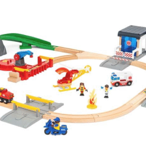 Pelastuspartio junasetti BRIO World Paloasema-rata 36025