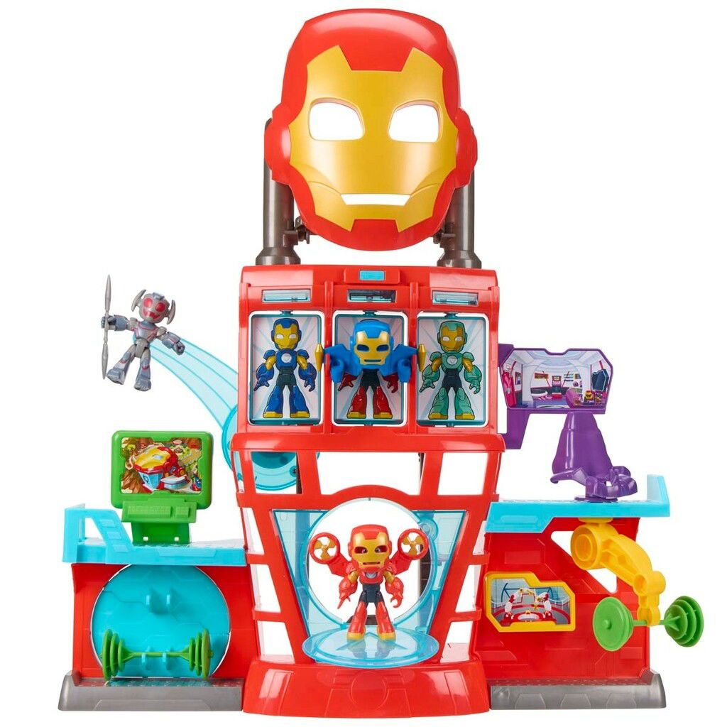 Iron Man + Friends Iron Quarters -lelusetti Marvel Iron Man -figuurileikkisarja G1259