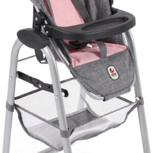 Nuken Syöttötuoli Harmaa/Vaaleanpunainen