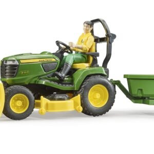Bruder 62104 John Deere -Ajoleikkuri Peräkärryllä ja Hahmolla 1:16