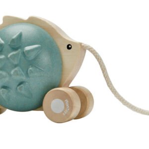 Plantoys Vetolelu Puinen Vedettävä Siili (Sininen)