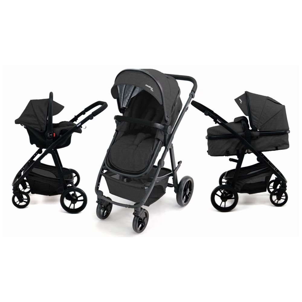 Convertible Two+, Musta Asalvo Lastenvaunut 16768