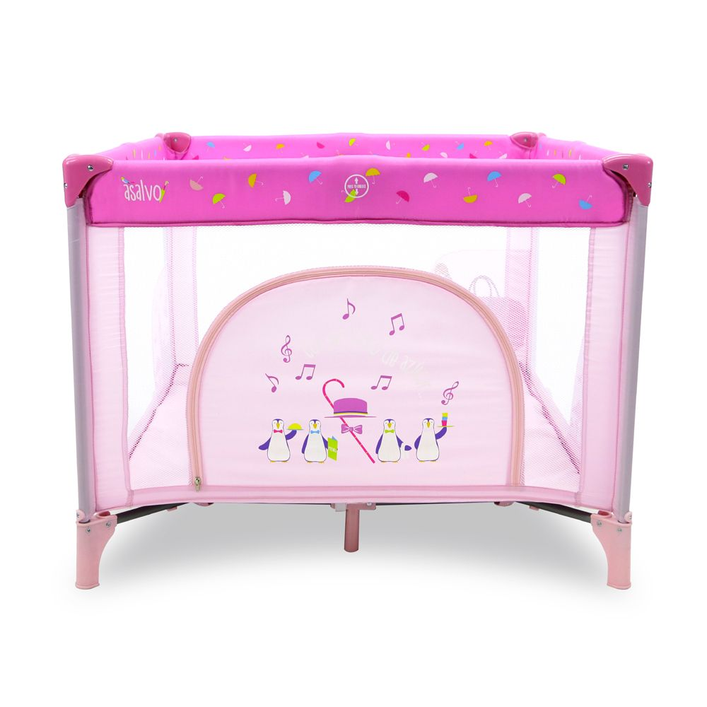 Leikkikehä Lontoo 99 x 99 cm, Vaaleanpunainen Asalvo Leluaitaus 18656