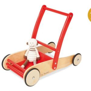 Pinolino Kävelyvaunu Täyspuu, Punainen Lakattu Pinolino Vauvalelulu 026806