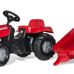 Punainen Massey Ferguson traktori ja perävaunu Rolly Toys 12305