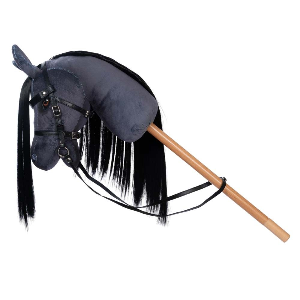 Keppihevonen BLAZE HARMAA/MUSTA Hobby horse Plyysi 84353