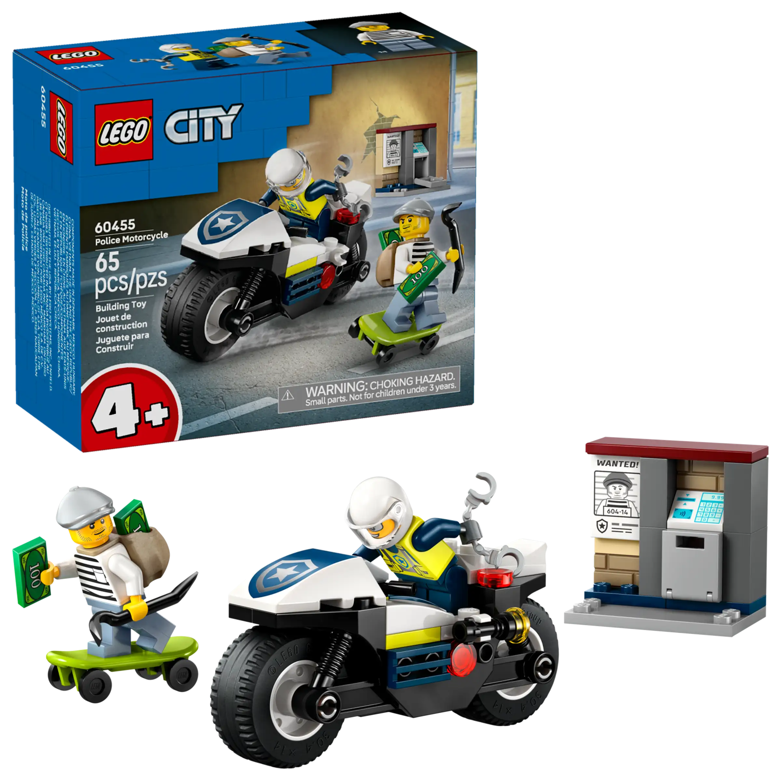 LEGO City 60455 Takaa-ajo Poliisimoottoripyörällä
