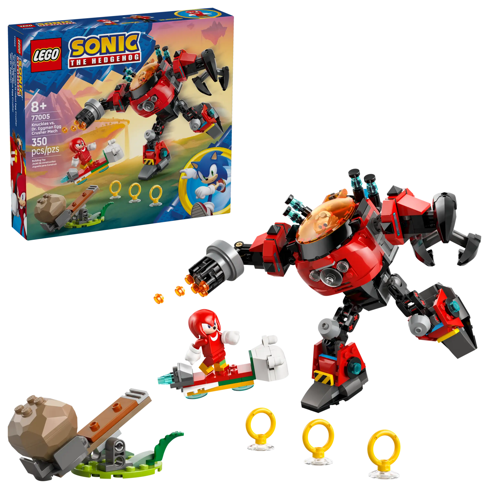 LEGO Sonic 77005 Knuckles vs. Dr. Eggman ja Egg Crusher Robotti