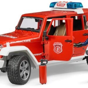 Bruder Jeep Wrangler Paloauto Äänillä ja Valolla sekä Hahmolla 1:16