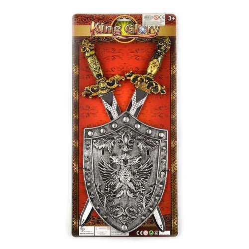 Miekkasetti - kaksi miekkaa ja kilpi