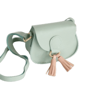 Kis Me Lasten Olkalaukku Mintunvihreä Rosalla Tupsulla