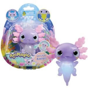 Animagic Let's Glo Axolotl Interaktiivinen Eläin Violetti