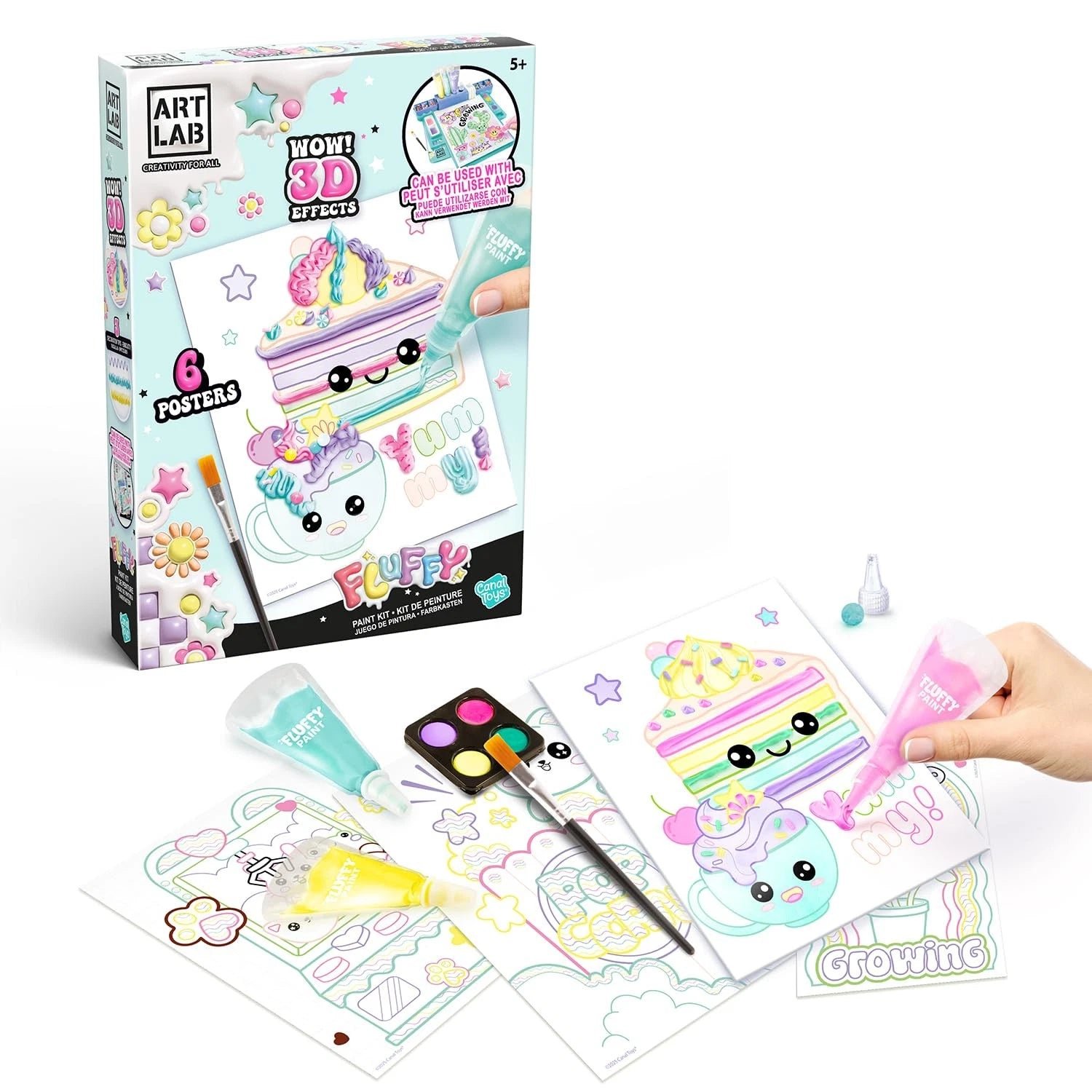 Art Lab Fluffy Paint Kit Askartelumassa