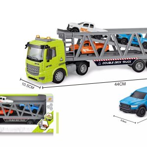 Autonkuljetusrekka 44cm Äänillä ja Valoilla ja Pikkuautot 3 kpl