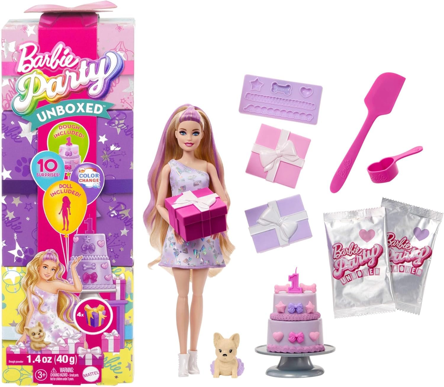 Barbie Party Color Change Väriä Vaihtava Nukke Vaaleat Hiukset