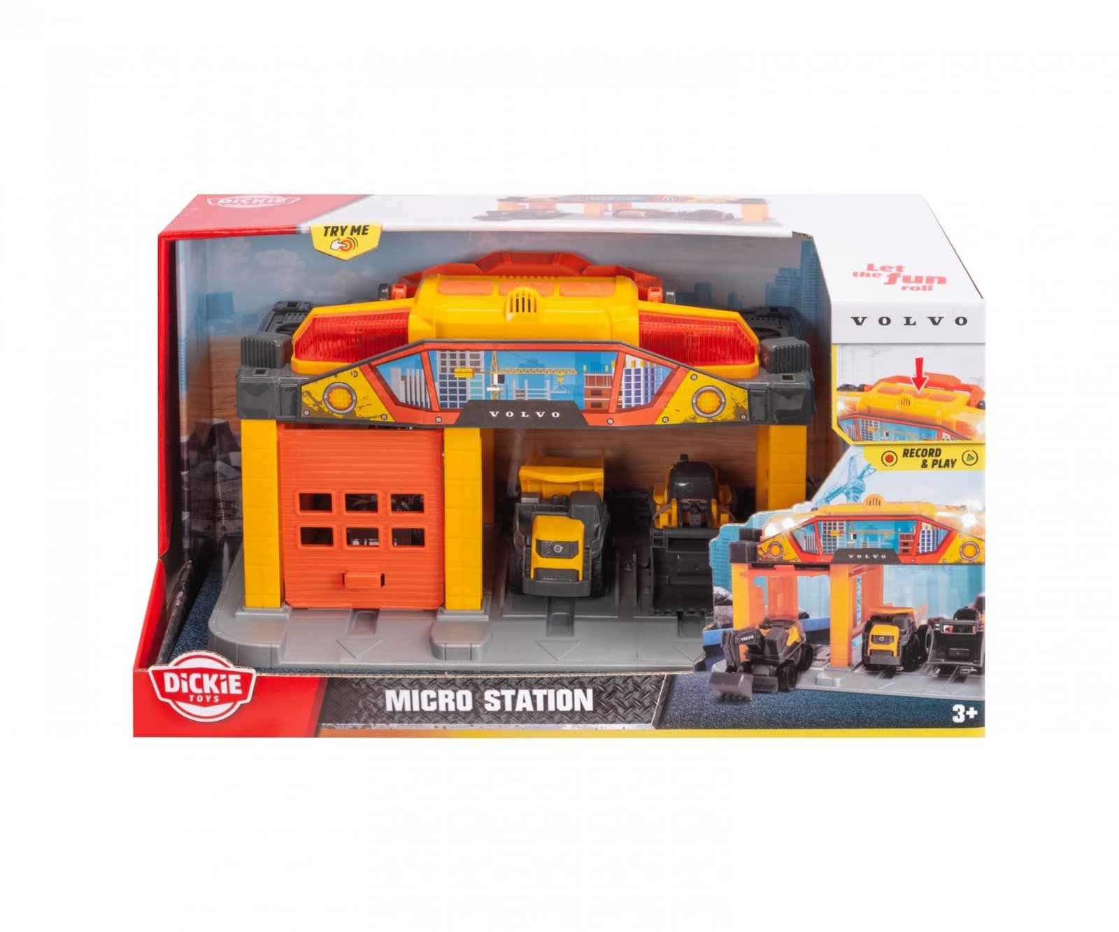 Dickie Toys Volvo Työkoneet ja Varikko Äänillä ja Valolla