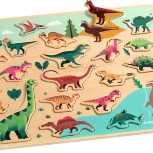 Djeco Lasten Puinen Palapeli 22 Palaa - Dinosaurukset