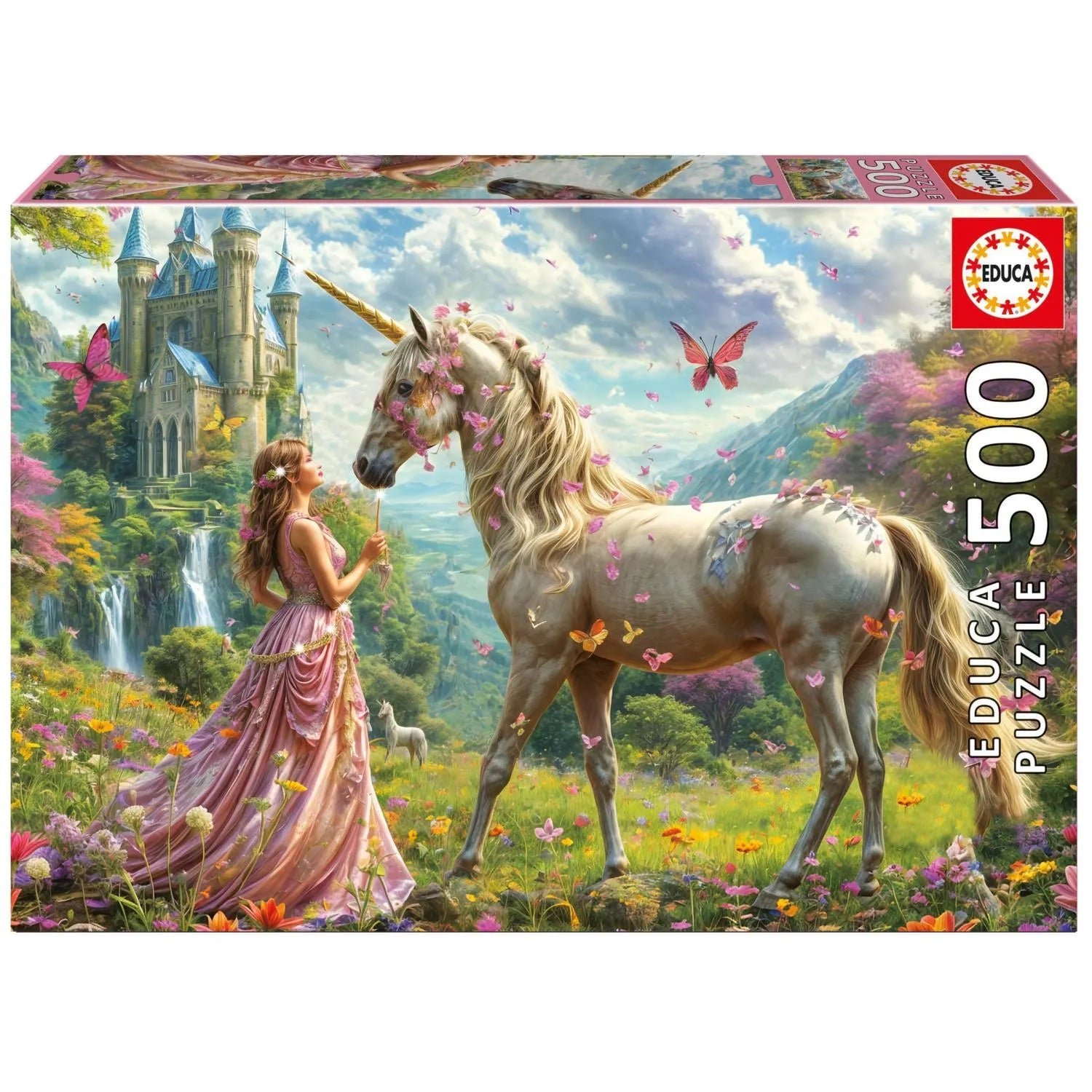Educa Unicorns and Butterflies 500 Palan Palapeli