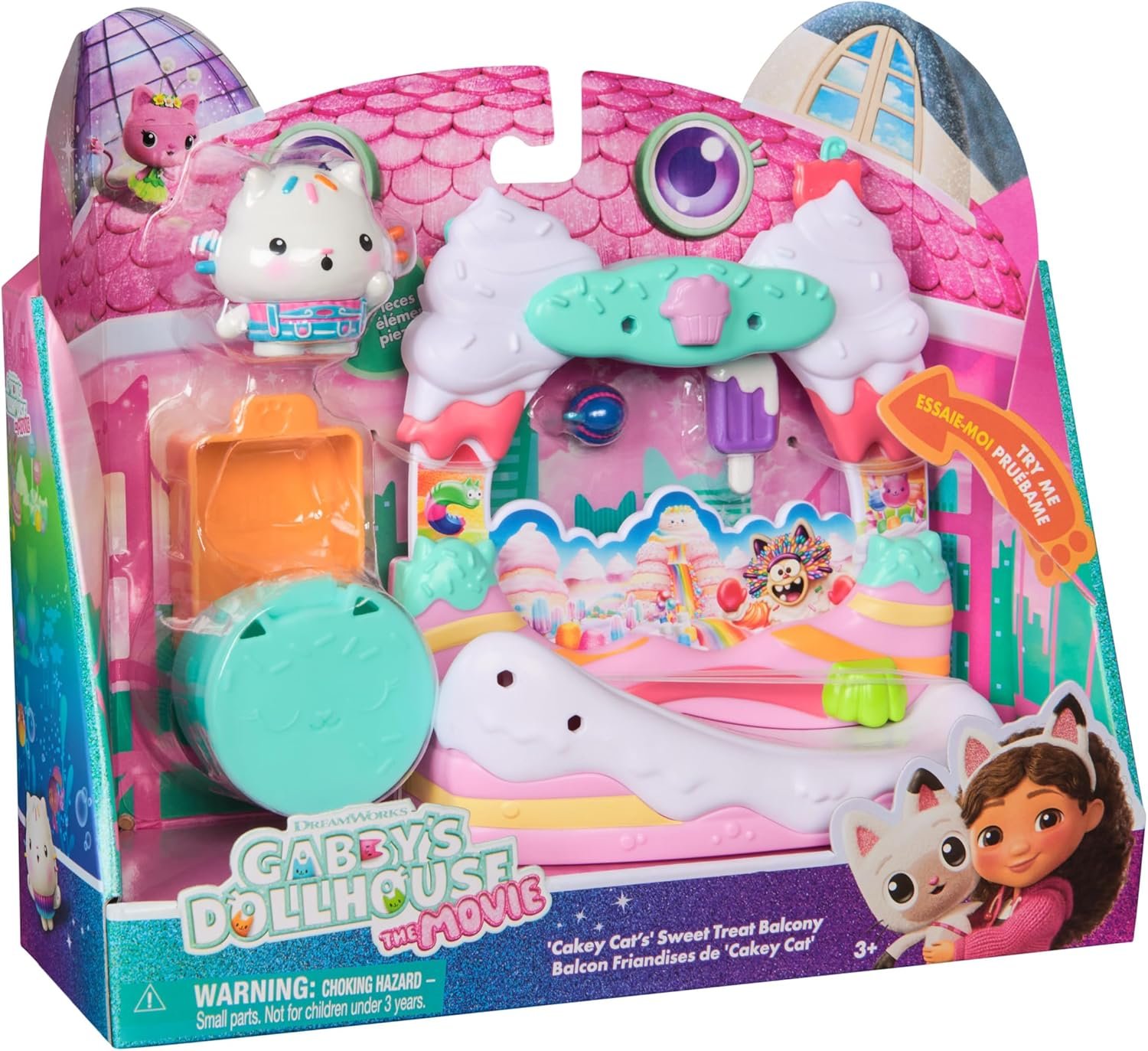 Gabby's Dollhouse The Movie Cakey Cats Sweet Treat Balcony Leikkisetti