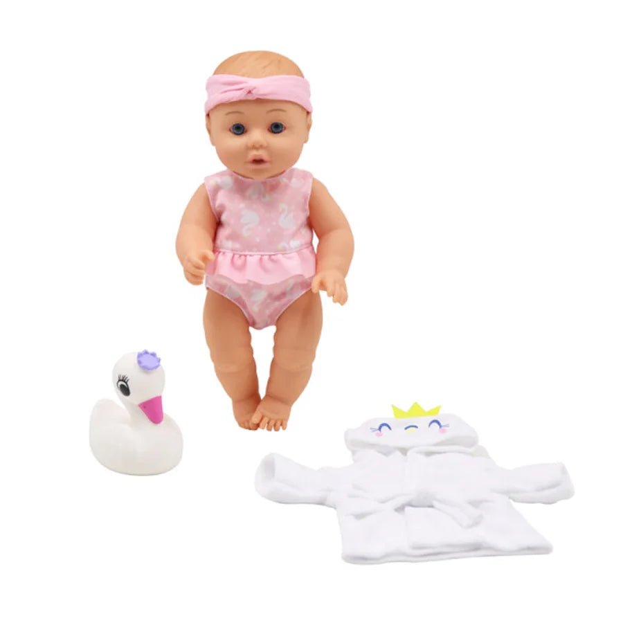 Happy Friend Wilma Kylpynukke 30cm + Kylpytakki ja Kylpylelu