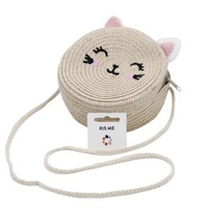 KiS Me Yksisarvinen Lasten Käsilaukku Pudottu/Virkattu Kissa Korvilla Vaalea