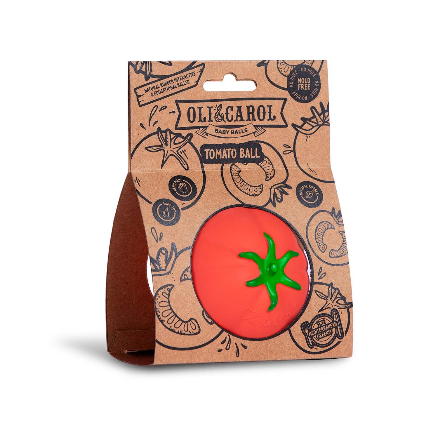 Oli & Carol Luonnonkumi Baby Ball Tomaatti