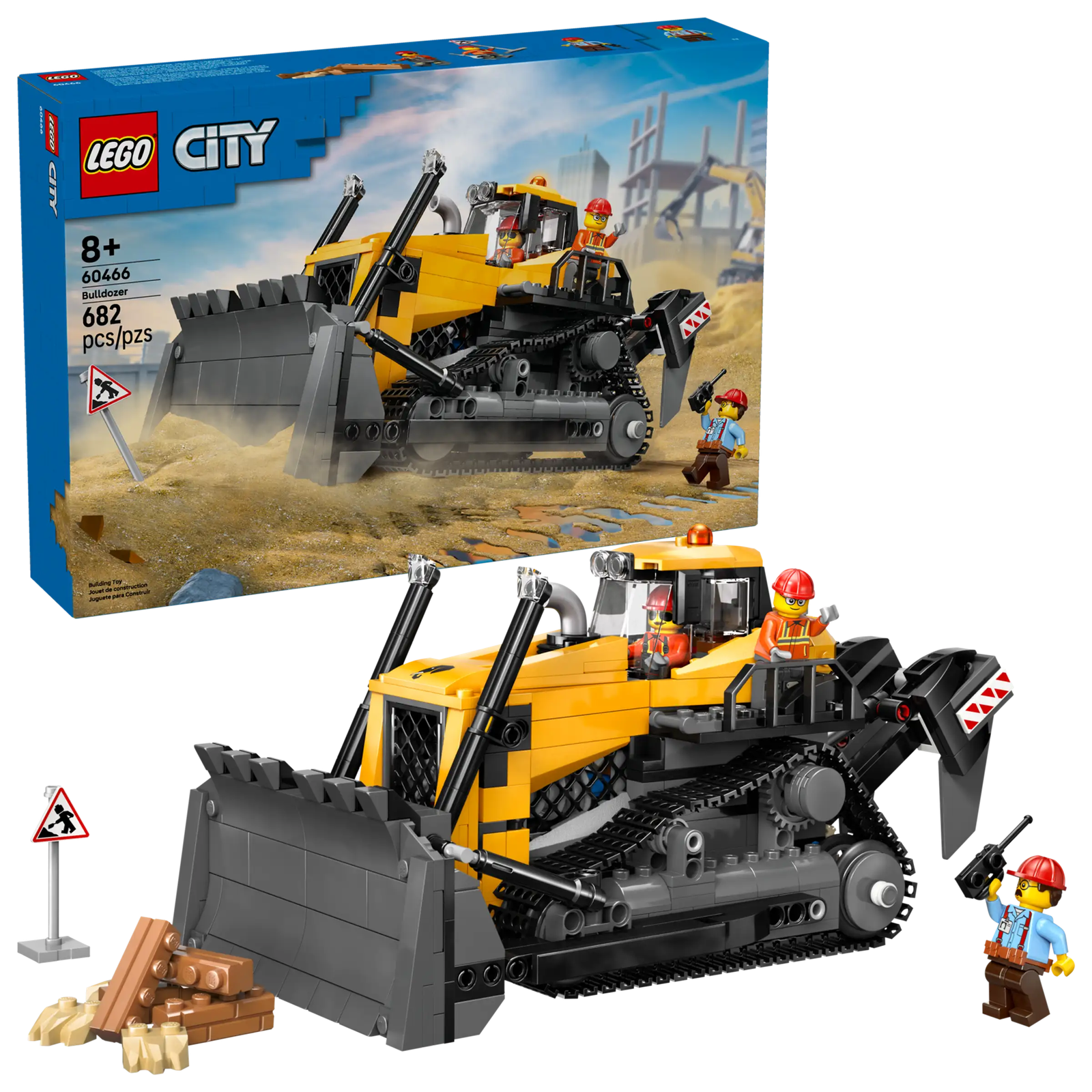 LEGO City 60466 Keltainen Puskutraktori