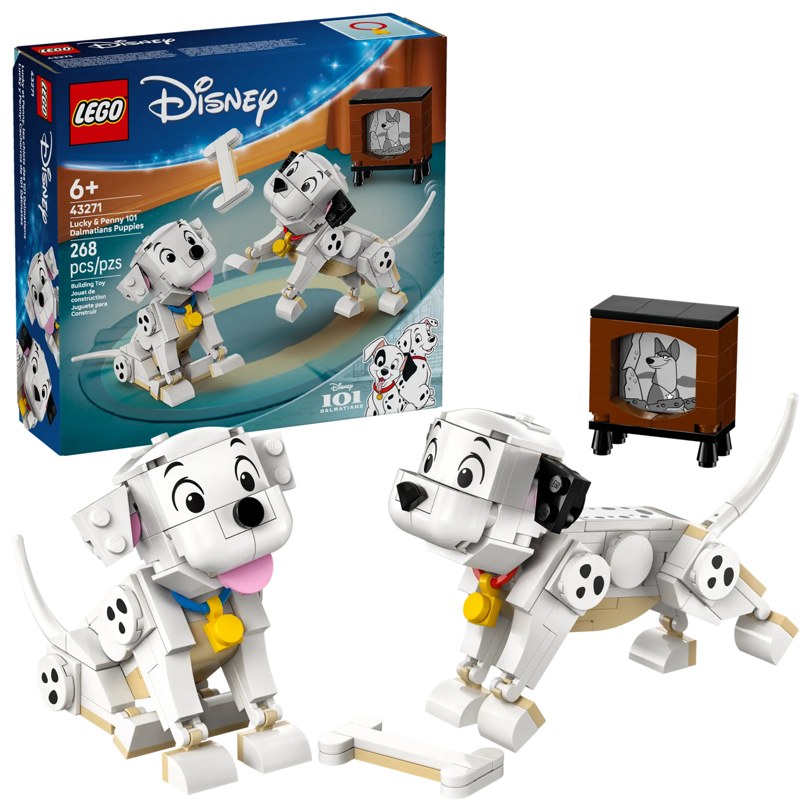LEGO Disney 43271 101 Dalmatialaista Koiranpennut: Laikku ja Pipsa