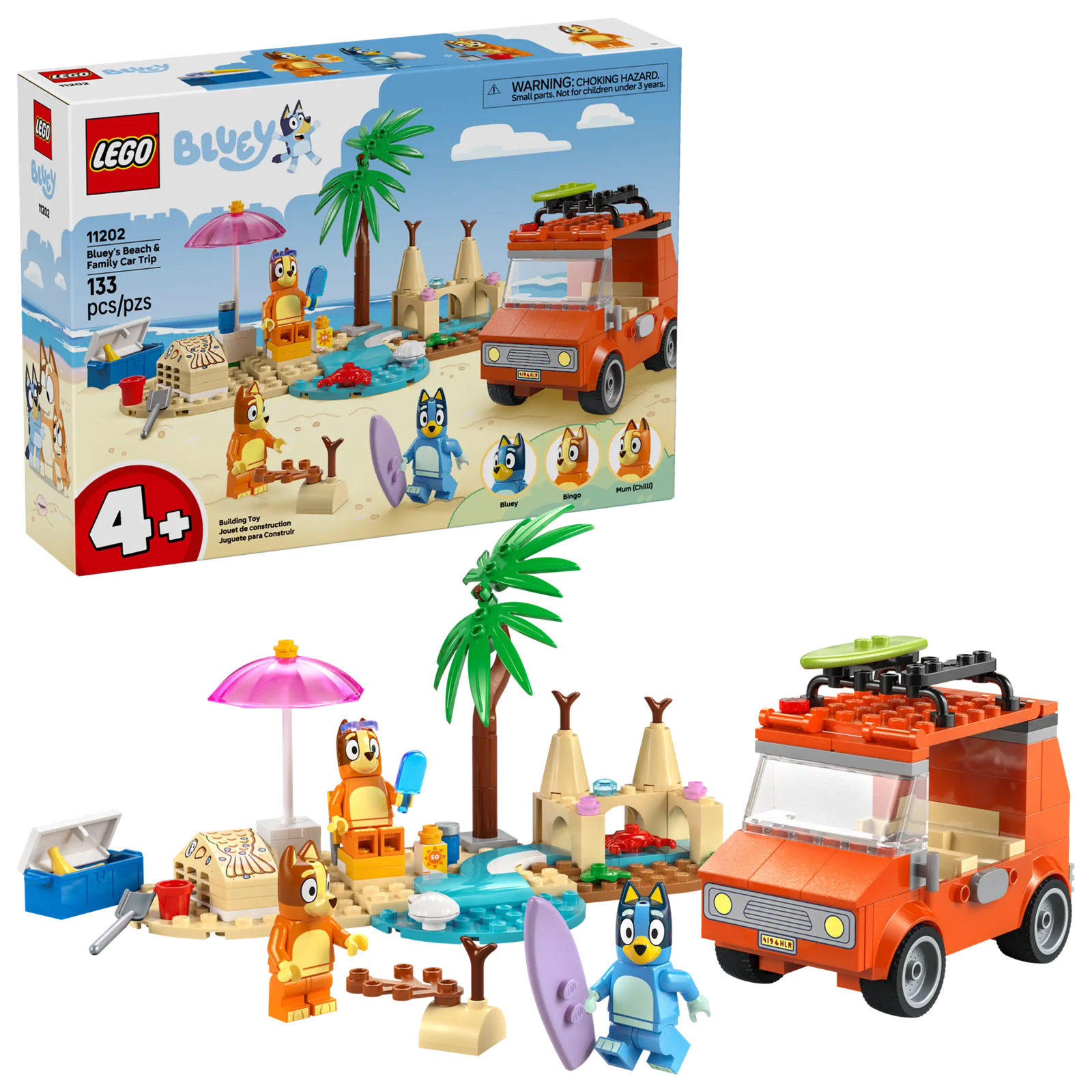 LEGO Duplo 11202 Blueyn Perheen Autoretki Rannalle