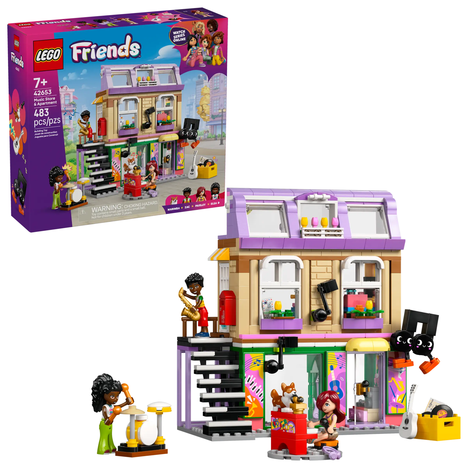 LEGO Friends 42653 Musiikkikauppa ja Asunto