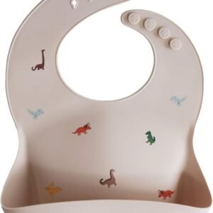 Mushie Silikoninen Ruokalappu Dinosaurukset