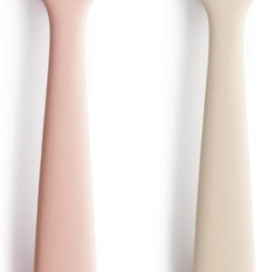 Mushie Silikoniset Lusikat 2-pack Puuteri/hiekka