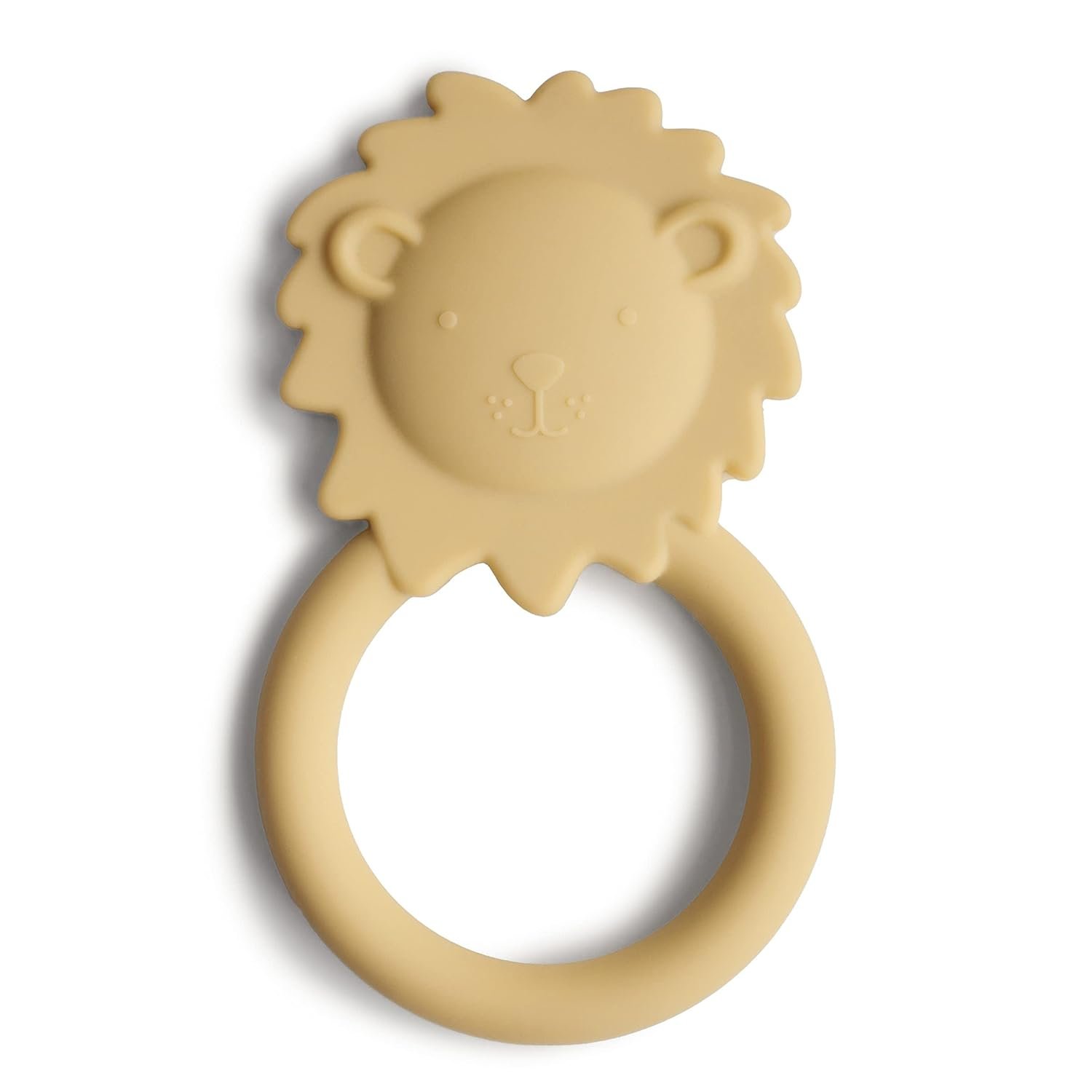 Mushie Teether Purulelu Lion Soft Yellow