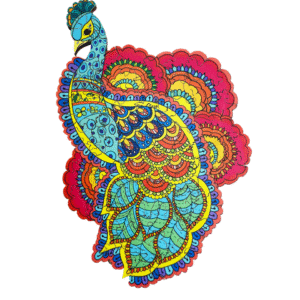 Puinen Eläin Palapeli 53 osaa- Riikinkukko