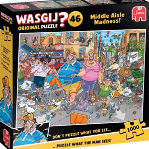 Wasgij Retro Original nro 46 Middle Aisle Madness! 1000 Palan Palapeli