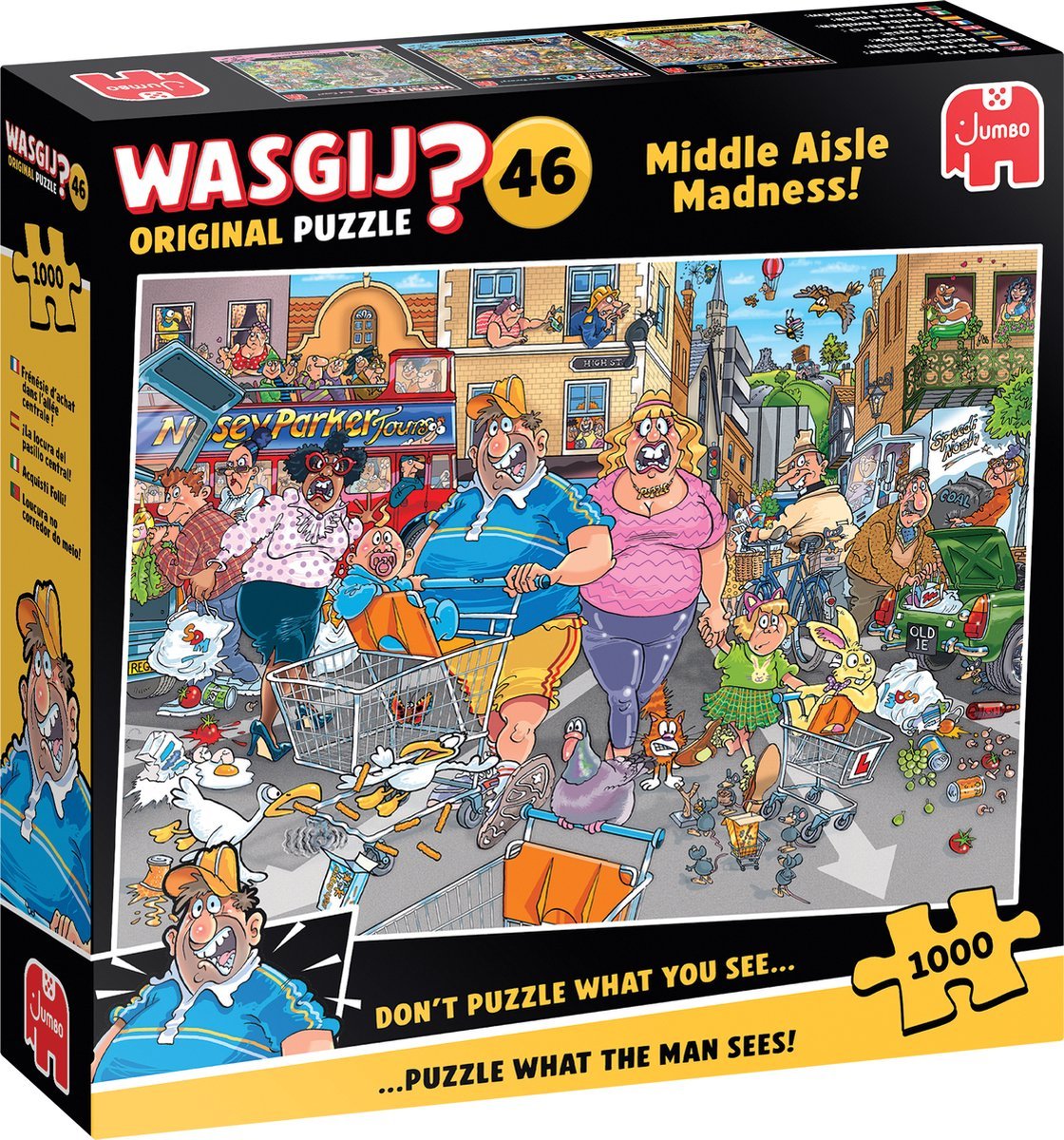 Wasgij Retro Original nro 46 Middle Aisle Madness! 1000 Palan Palapeli