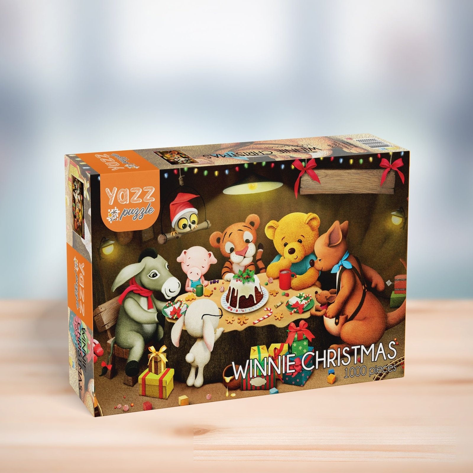 Yazz Puzzle Winnie Christmas 1000 Palan Palapeli Nalle Puhin Joulu