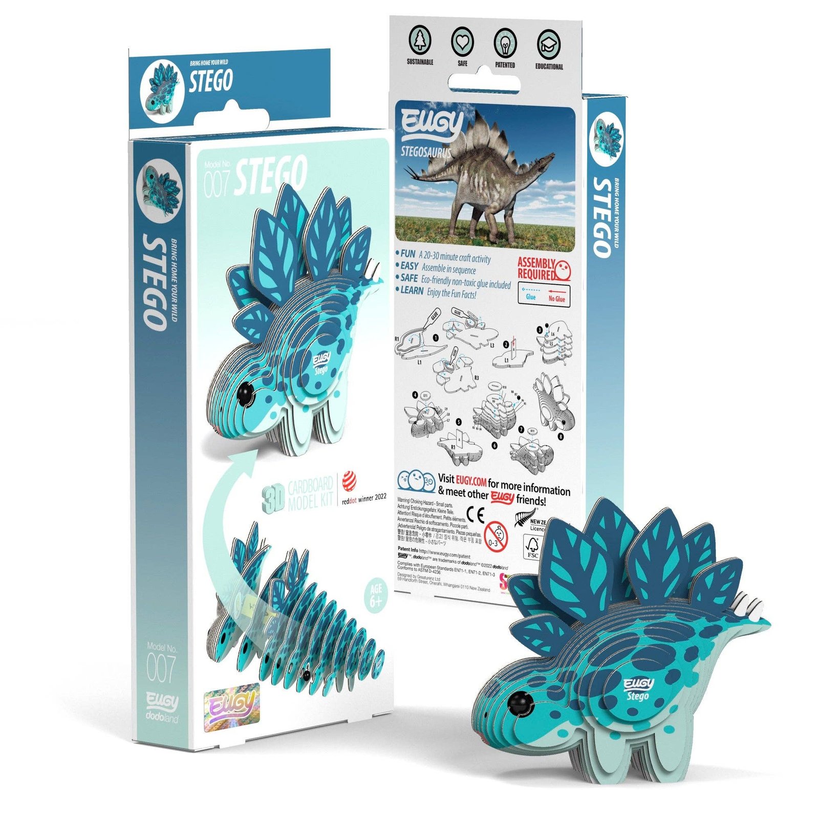 EUGY 3D Koottava Stegosaurus