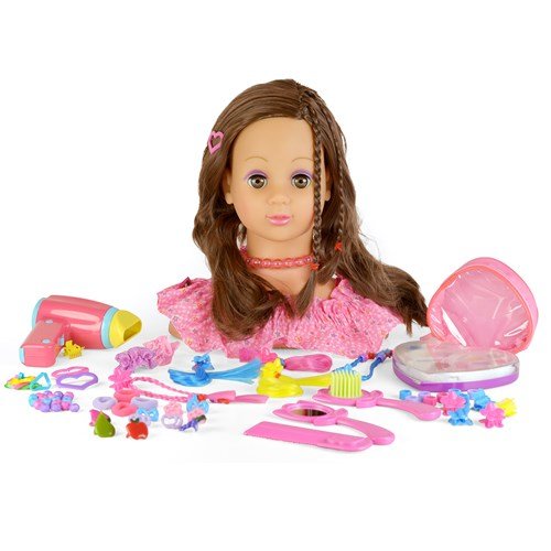 Happy Friend Meikki- ja Kampauspää Tummat Hiukset