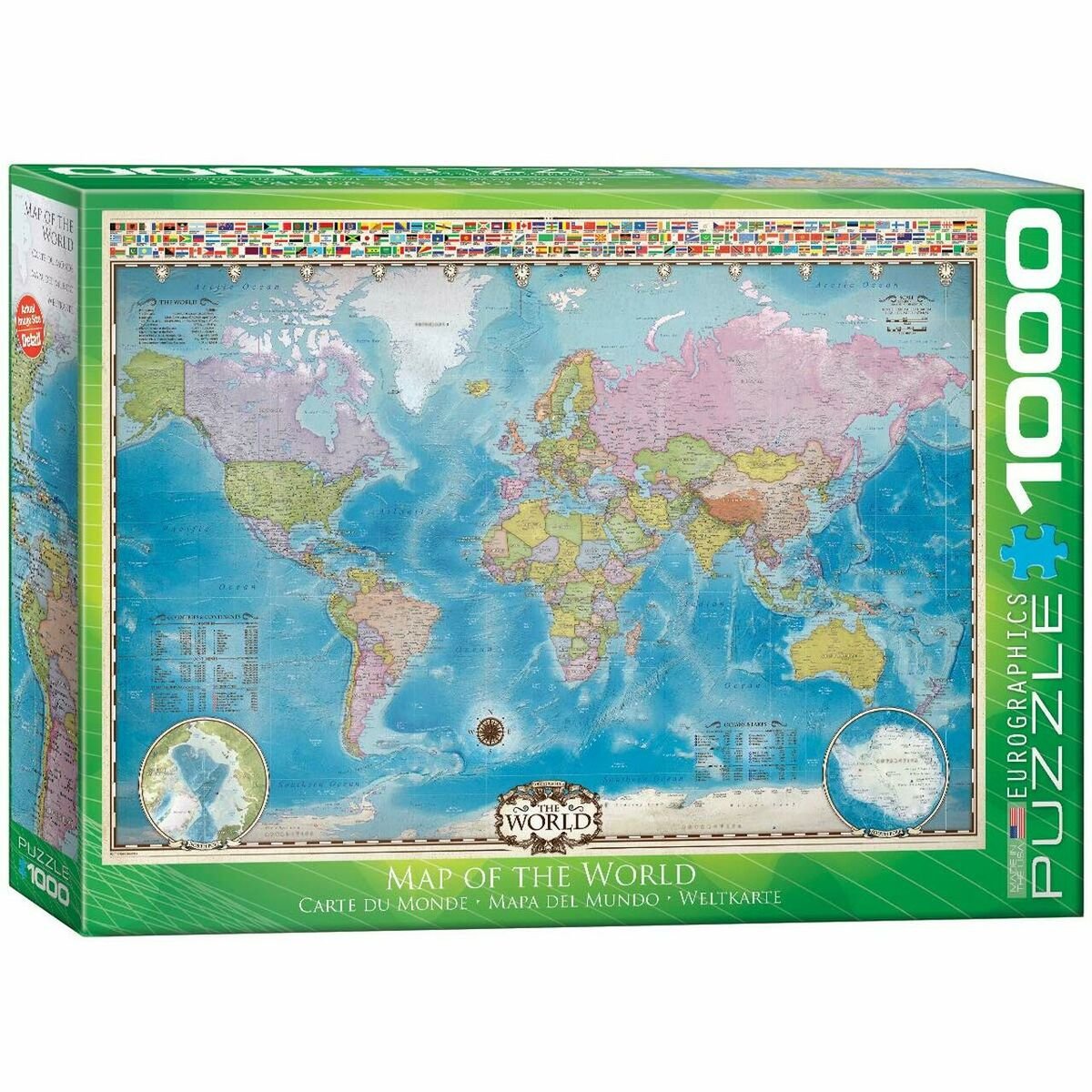 Eurographics 1000 Palan Palapeli Map Of The World